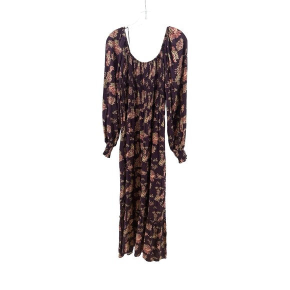Flowers Dresses & Skirts - Wonderly Plum Floral Bishop Sleeve Maxi Dress NWT